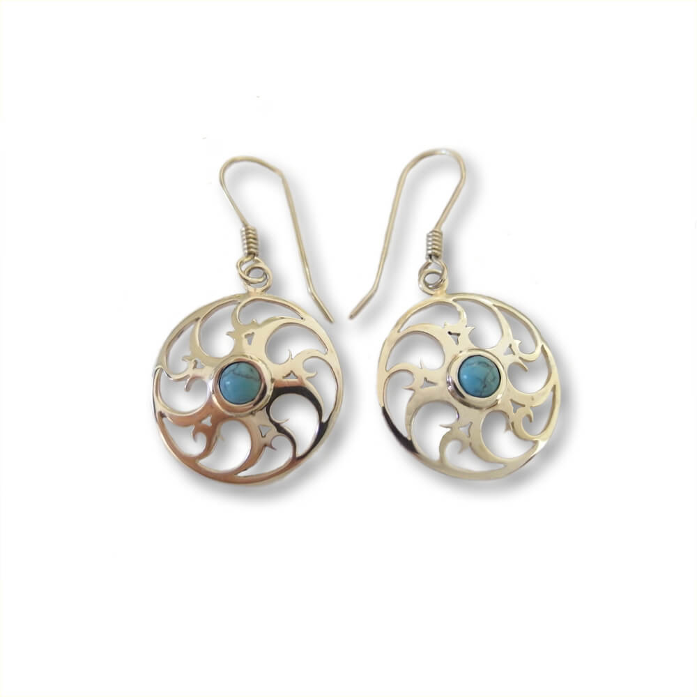 Circular Wave Ohrhänger Türkis